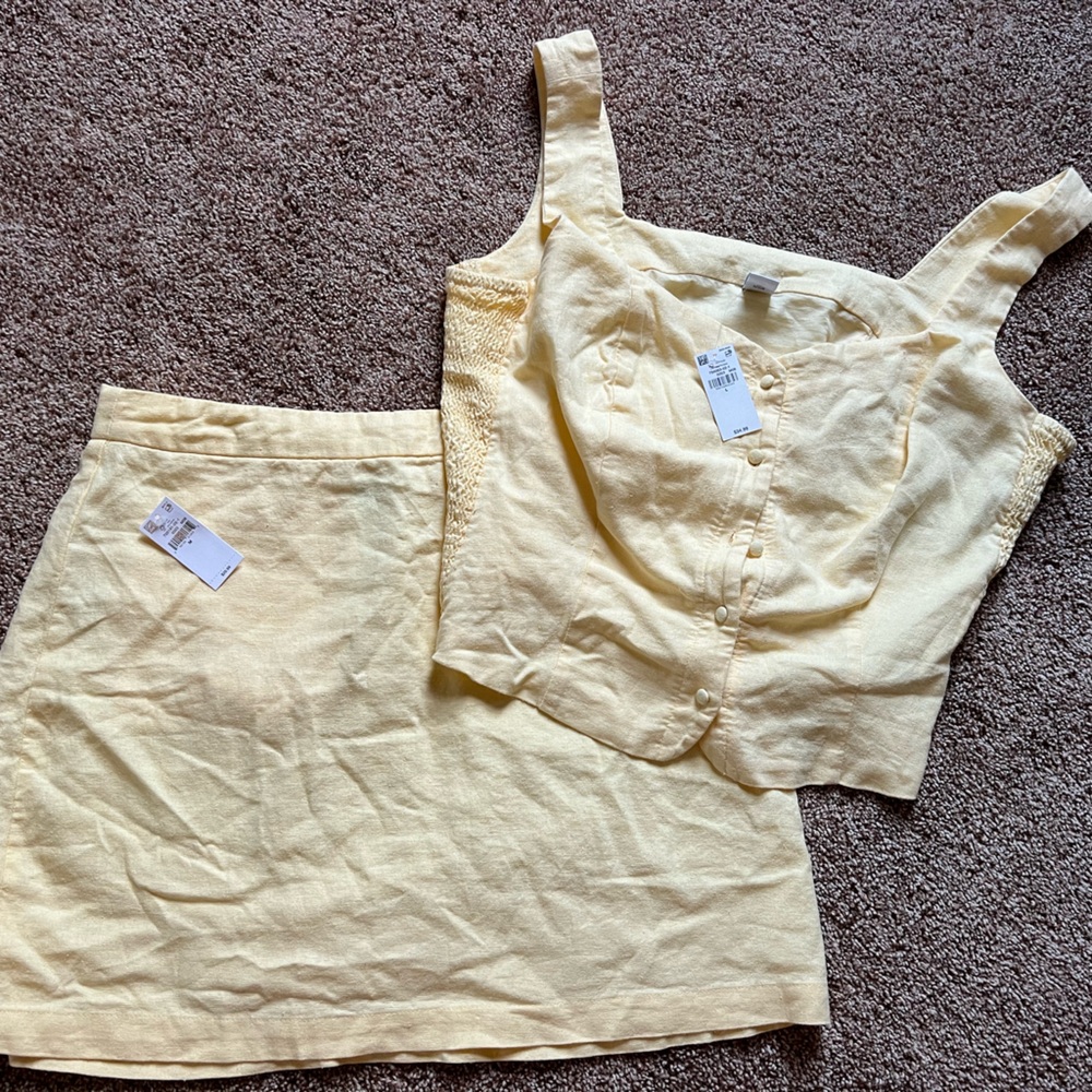 Matching Button-Front and Mini- Skirt Set - Picture 3 of 4